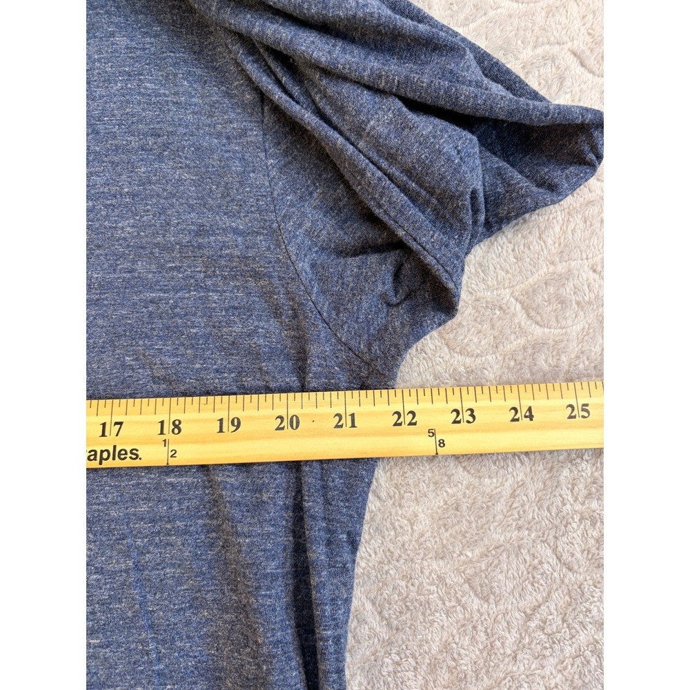 Polo Ralph Lauren Mens V-Neck Long Sleeve T-Shirt Blue Heather‎ Cotton Large L - Picture 6 of 9